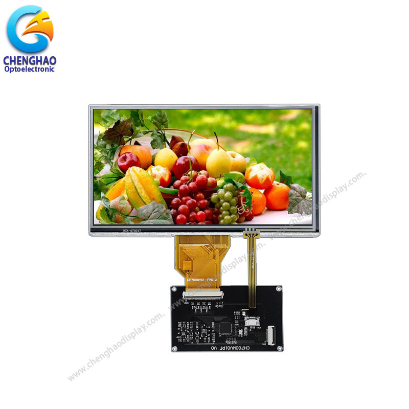 Touch Screen 7 Inch 800*480 LCD Display Module With Resistive Touch Panel