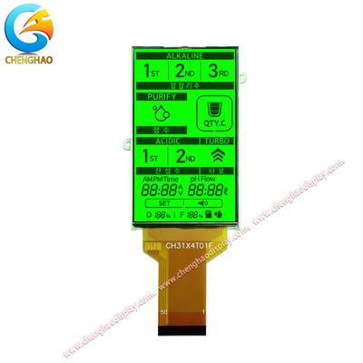 50 Pins Monochrom LCD-Panel FPC 1/4 Duty 1/3 Bias Antriebsmethode mit grüner Hintergrundbeleuchtung