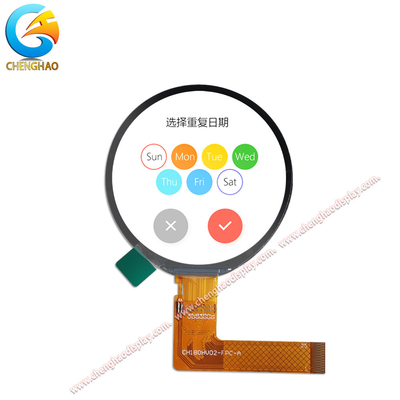 1.8 Zoll 25pins IPS LCD-Panel mit 360*360 Punkten Auflösung für Bcaklight 4 Pcs Weiß LED