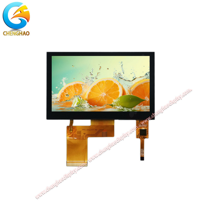 Hohe Helligkeit 4,3-Zoll-LCD-Touchscreen 16M Farbbildmodus IPS /transmissive/ Normalerweise schwarz