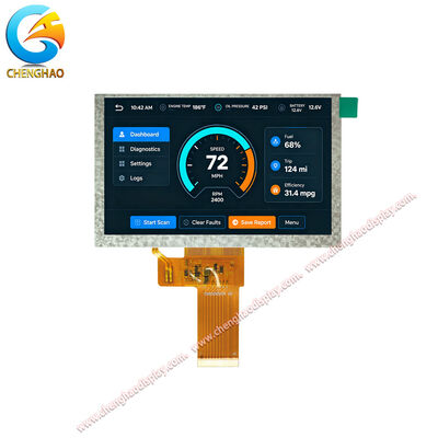 5 Zoll IPS TFT LCD Display Modul 1024x600 LVDS 500 Nits für industrielle HMI